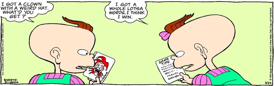 Rugrats for Mar 29, 2021