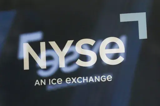 The NYSE logo is displayed on the floor at the New York Stock Exchange in New York, June 2, 2023. Stocks are drifting in early trading following a mixed set of profit reports as Wall Street’s momentum cools a bit. The S&P 500 was 0.1% lower in early trading Thursday, July 20 coming off its highest close since early April 2022 and its seventh gain in the last eight days. (AP Photo/Seth Wenig, file)
