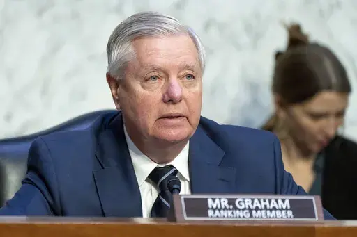 Senate Judiciary Oversight Committee Ranking Member Sen. Lindsey Graham, R-S.C., speaks during a hearing to examine Section 702 of the Foreign Intelligence Surveillance Act and related surveillance authorities, Tuesday, June 13, 2023, on Capitol Hill in Washington. A special grand jury that aided a Georgia election subversion probe that ultimately ended up indicting Donald Trump and 18 others had recommended charging many more people, including South Carolina Sen. Lindsey Graham, two former sena