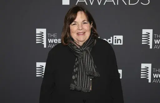 Ina Garten appears at the 28th annual Webby Awards at Cipriani Wall Street on Monday, May 13, 2024, in New York. Garten released a memoir, "Be Ready When the Luck Happens." (Photo by CJ Rivera/Invision/AP, File)