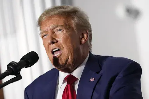 Former President Donald Trump speaks at Trump National Golf Club in Bedminster, N.J., Tuesday, June 13, 2023, after pleading not guilty in a Miami courtroom earlier in the day to dozens of felony counts that he hoarded classified documents and refused government demands to give them back. (AP Photo/Andrew Harnik, File)