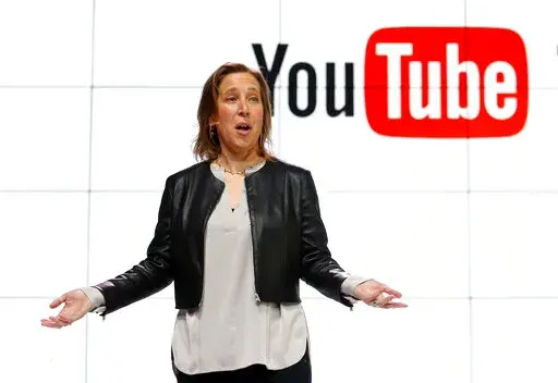 YouTube CEO Susan Wojcicki speaks during the introduction of YouTube TV at YouTube Space LA on Feb. 28, 2017, in Los Angeles. Wojcicki announced Thursday, Feb. 16, 2023, that she is stepping down as CEO at YouTube after spending nine years as the head of the social media platform. (AP Photo/Reed Saxon, File)