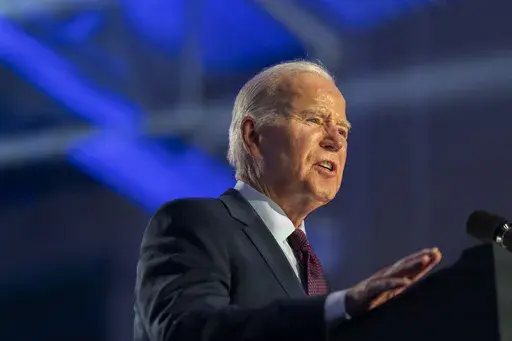 President Joe Biden speaks at a campaign event in North Las Vegas, Nev., Sunday, Feb. 4, 2024. (AP Photo/Stephanie Scarbrough)