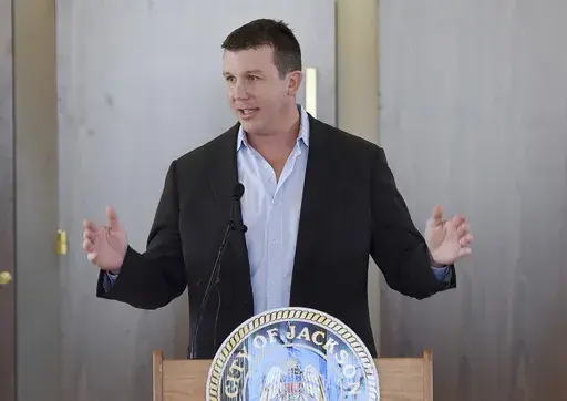 Former professional wrestler Ted "Teddy" DiBiase Jr., is shown in this Sept. 23, 2015 photograph, taken in Jackson, Miss. A federal indictment unsealed on Thursday, April 20, 2023, said companies run by DiBiase received "sham contracts" in Mississippi and misspent millions of dollars of welfare money that was supposed to help some of the neediest people in the United States. (Rick Guy/The Clarion Ledger, via AP)