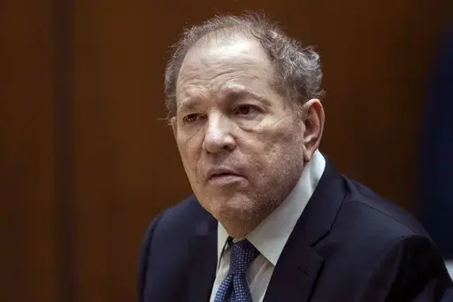 Former film producer Harvey Weinstein appears in court in Los Angeles, Oct. 4 2022. When New York's Adult Survivors Act expired on Friday, Nov. 24, 2023, more than 3,700 legal claims had been filed, with many of the last few coming against big-name celebrities, such as Weinstein, and a handful of politicians. (Etienne Laurent/Pool Photo via AP, File)