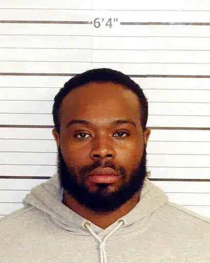 This Wednesday, Jan. 26, 2023, booking photo provided by the Shelby County Sheriff's Office shows former Memphis Police Officer Demetrius Haley in Memphis, Tenn. Years before Haley pulled Tyre Nichols from his car on Jan. 7, 2023, setting in motion a deadly confrontation, Haley was accused of taking part in the savage beating of an inmate at the Shelby County prison. The 2015 assault was so disturbing that 34 other inmates, the entire cell block, signed a letter to the corrections director. (She