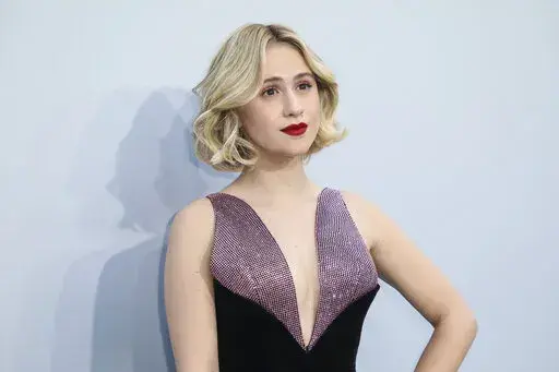 Maria Bakalova poses for photographers upon arrival at the amfAR Cinema Against AIDS benefit the during the 74th Cannes international film festival, Cap d'Antibes, southern France, on July 16, 2021. Bakalova both stars in her latest film, “The Honeymoon,” and worked as a producer, something she said she hopes to do more of in the future, in an interview with the Associated Press on Dec. 14, 2022. (Photo by Vianney Le Caer/Invision/AP, File)