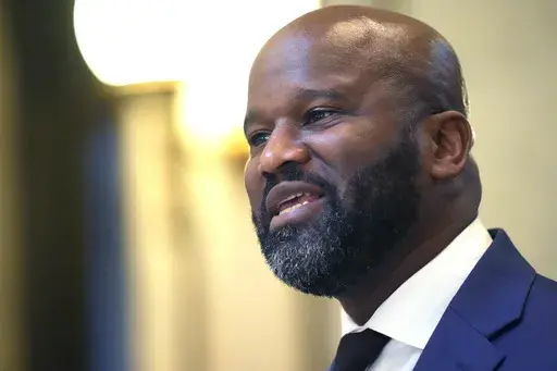 Democrat Ty Pinkins speaks about his campaign for the Mississippi Democratic nomination for United States Senate during a news conference at the Mississippi State Capitol in Jackson, Miss., Jan. 8, 2024. (AP Photo/Rogelio V. Solis, File)