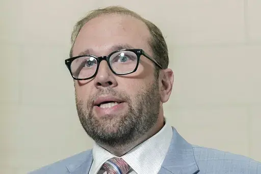 U.S. Rep. Jason Smith, R-Mo., chairman of the Ways and Means Committee, speaks to press prior to a closed executive session of the Committee, Wednesday, Sept. 27, 2023, on Capitol Hill in Washington. In a Sept. 20, letter to Comptroller General Gene Dodoro that was made public Monday, Oct. 2, by Mississippi's state auditor, U.S. Reps. Smith, of Missouri, and Darin LaHood, of Illinois, said the Government Accountability Office should review non-assistance spending in the Temporary Assistance for 