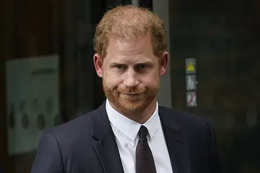 Prince Harry leaves the High Court after giving evidence in London, Tuesday, June 6, 2023. A judge ordered Prince Harry on Monday, Dec. 11, 2023, to pay nearly 50,000 pounds (over $60,000) in legal fees to the publisher of the Daily Mail tabloid for failing to knock out its defense in a libel lawsuit. (AP Photo/Alberto Pezzali, File)