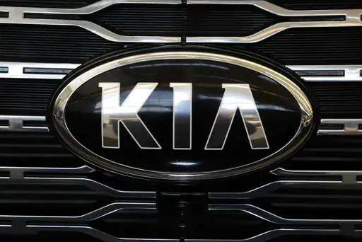 This is the front grill of a 2020 KIA Telluride on display at the 2020 Pittsburgh International Auto Show, Feb.13, 2020 in Pittsburgh. Kia is recalling more than 427,000 of its Telluride SUVs due to a defect that may cause the cars to roll away while they’re parked. According to documents published by the National Highway Traffic Safety Administration, the intermediate shaft and right front driveshaft of certain 2020-2024 Tellurides may not be fully engaged. (AP Photo/Gene J. Puskar. file)