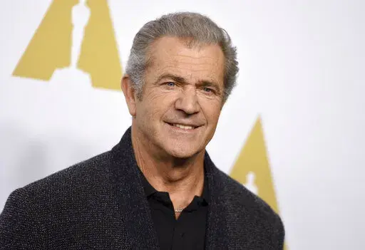 Mel Gibson arrives at the 89th Academy Awards Nominees Luncheon in Beverly Hills, Calif., Feb. 6, 2017. Gibson can testify at the rape and sexual assault trial of Harvey Weinstein about one of Weinstein's accusers, whose story Gibson learned part of prior to 2015, a judge ruled Friday, Oct. 14, 2022. (Photo by Jordan Strauss/Invision/AP, File)