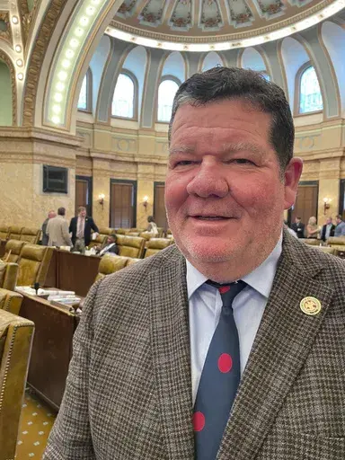 CORRECTS COMMITTEE NAME - Mississippi state Rep. Sam Creekmore, R-New Albany, speaks Friday, Jan. 12, 2024, in the state Capitol in Jackson, Miss., after he was named the new chairman of the House Public Health and Human Service Committee. Creekmore says he agrees with House Speaker Jason White that Mississippi should consider expanding Medicaid to people working in lower-income jobs that don't provide health insurance. (AP Photo/Emily Wagster Pettus)