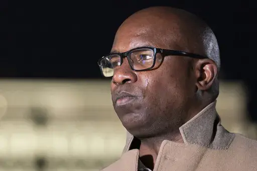 Rep. Jamaal Bowman, D-N.Y., cries while speaking alongside state legislators and faith leaders currently on hunger strike outside the White House to demand that President Joe Biden call for a permanent ceasefire in Gaza on Nov. 29, 2023. A group of progressive lawmakers are fighting back against a multi-million dollar campaign to push them out of Congress for their vocal opposition to Israel's deadly bombardment of Gaza after the Oct. 7 attack. (AP Photo/Nathan Howard, File)