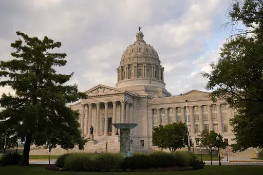 The Missouri State Capitol stands on Sept. 16, 2022, in Jefferson City, Mo. A Missouri lawmaker has introduced legislation in Feb. 2024, to spell out that the state’s judges can grant divorces even when one spouse is pregnant. (AP Photo/Jeff Roberson, File)