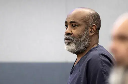 Duane "Keffe D" Davis makes an appearance in Clark County District Court Tuesday, Nov. 7, 2023, in Las Vegas. Davis was arrested in September and has pleaded not guilty to murder in the 1996 killing of rapper Tupac Shakur. (Steve Marcus/Las Vegas Sun via AP, Pool)