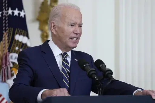 President Joe Biden speaks in the East Room of the White House in Washington, July 25, 2023. The Biden administration has announced the first cancer-focused initiative under its advanced health research agency. It's aiming to help doctors more easily distinguish between cancerous cells and healthy tissue during surgery and improve patient outcomes. (AP Photo/Susan Walsh, File )