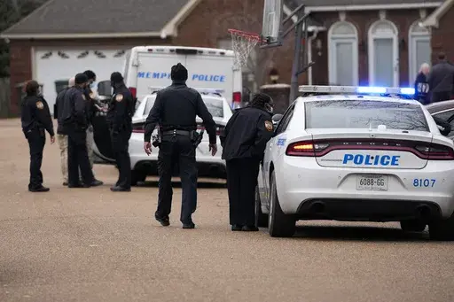 Members of the Memphis Police Department work a crime scene in Memphis, Tenn., Tuesday, Jan. 24, 2023. (AP Photo/Gerald Herbert, File)