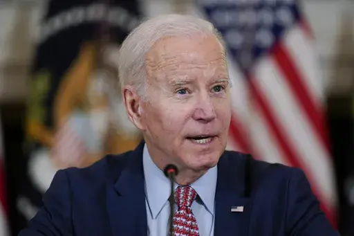 President Joe Biden speaks during a meeting with the President's Council of Advisors on Science and Technology in the State Dining Room of the White House on April 4, 2023, in Washington. The U.S. national emergency to respond to the COVID-19 pandemic ended Monday, April 10, as Biden signed a bipartisan congressional resolution to bring it to a close after three years — weeks before it was set to expire alongside a separate public health emergency. (AP Photo/Patrick Semansky, File)