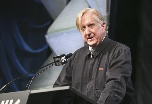 T Bone Burnett gives a keynote during the South by Southwest Music Festival at the Austin Convention Center on Wednesday, March 13, 2019, in Austin, Texas. Burnett, most celebrated for his production acumen, uprooted from Los Angeles to move to Nashville and recorded a warm-hearted disc of his own songs for the first time in nearly two decades. Indie rockers Lucius and Rosanne Cash add their voices to the acoustic collection. (Photo by Jack Plunkett/Invision/AP, File)