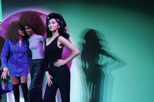 Models are seen during rehearsal ahead to The Blonds presentation during Fashion Week, Wednesday, Feb. 15, 2023, in New York. (AP Photo/Mary Altaffer)